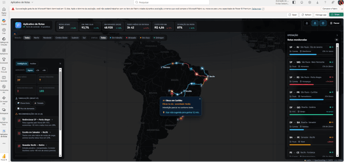 Adeus aos dashboards tradicionais: conheça o Microsoft Fabric Apps através de uma Torre de Controle Logística Inteligente
